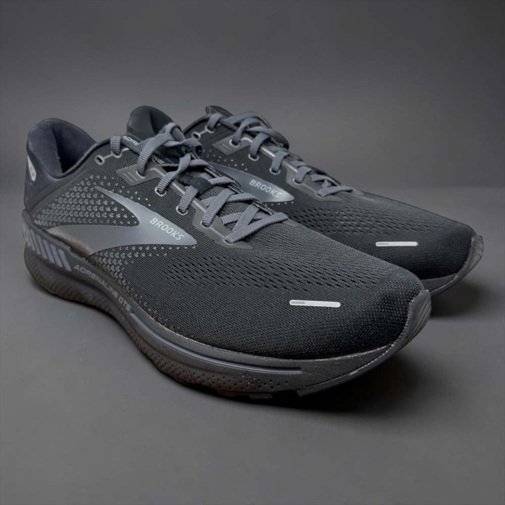 Brooks Adrenaline GTS 22 Running Shoes Mens 14 Wide Black Grey 1103662E020